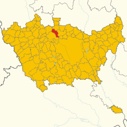 Map of Arese (Metropolitan City of Milan, region Lombardy, Italy 2024)